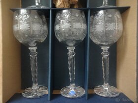 Broušené sklo Bohemia Gold Crystal 5 ks - 7x foto - 6