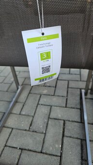 Zahradní židle nerezová ocel v šedé barvẻ - 6