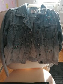 Jeans bundička 7-8 let NEXT s kamínky - 6