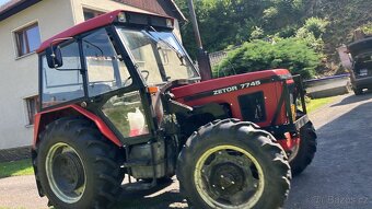 TRAKTOR ZETOR 7745 PO GO + NAKLADAČ + PLUH + VALNÍK - 6