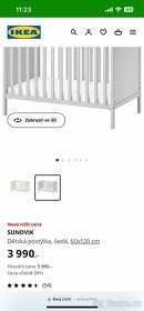 Dětská postýlka Sundvik ( IKEA)+ matrace - 6