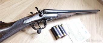 LUXUS.ANGLICKÁ BROKOVNICE J&W TOLLEY HAMMER CAL.12/65+NITRO+ - 6