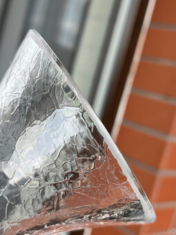 Ruckl Křišťálová váza 15 cm, čiré krakelované sklo - 6