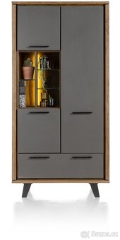 Moderní dubová vitrína CUBO - 6