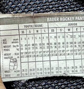 Brankářské kalhoty Bauer Junior, vel L pro výšku 150–165 cm - 6