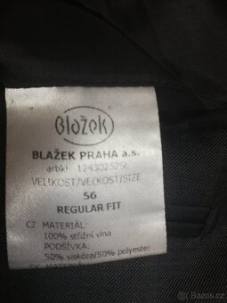 Pánský podzimní společenský kabát zn. Blažek - 6