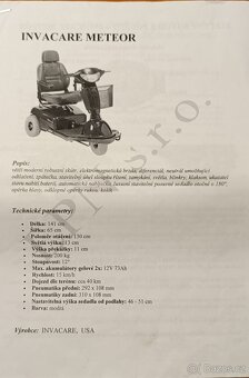 Elektrický vozík Invancare meteor - 6
