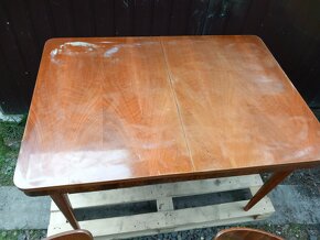 Starý rozkládací stůl a 2 židle - k renovaci - 6