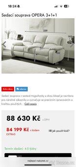 Luxusní kožená sedačka opera - 6