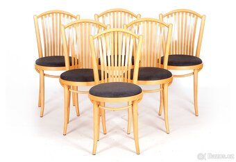 Jídelní židle TON, krásný stav s novým čalouněním. - 6