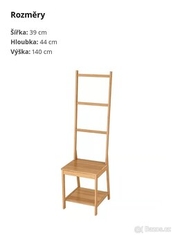 Bambusový stojan,věšák na ručníky/němý sluha. - 6