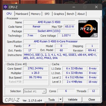 AMD Ryzen 5 4500, 6C/12T, AM4 - rok v záruce - 6