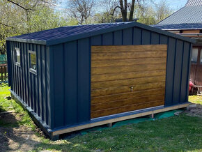 Plechová garáž TOPLINE 4x5m,falcovaný plech - 6
