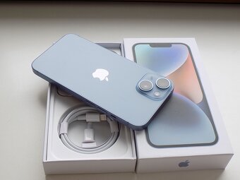 APPLE iPhone 14 128GB Blue - ZÁRUKA - TOP STAV - 6
