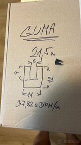 Prodám pryžové těsnění Gumex-lemovky tvaru U 11x12/6mm - 6