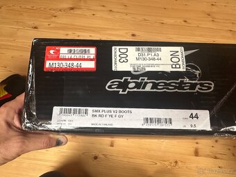 Motocyklové boty Alpinestars smx plus V2, vel.44 - 6