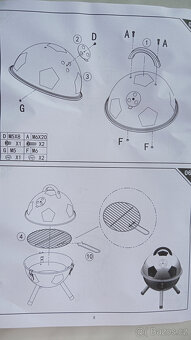 Přenosný gril ve tvaru fotbalového míče (NOVÝ) - 6