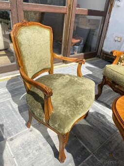 Zámecká sedací souprava  Biedermeier- AKCE doprava - 6