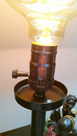 Figurální lampa, starožitná lampička - 6