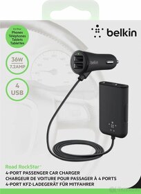 Belkin nabiječka do auta, USB pro 4 pasažéry - 6
