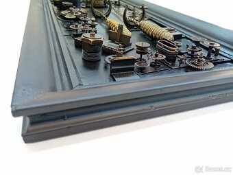 STEAMPUNK RECYCLE ART - KOMETA. Asambláž patinovaný kov. - 6