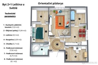 Prodej bytu 3+1, 73 m2, Leština u Světlé - 6
