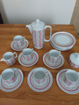Čajová porcelánová souprava ze 70tých let, kompletní - 6