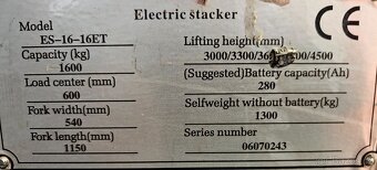 Nabízím k prodeji elektrický ručně vedený vysokozdvižný vozí - 6