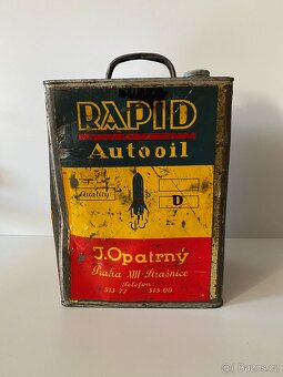 plechovka od oleje stará plechovka olej mazivo - 6