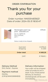 Designový koberec NJRD Rectangles Wool Rug - 6