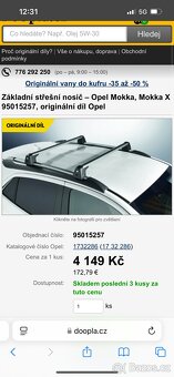 Příčníky Opel Mokka X 2012 - 2019 - 6