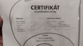 Domácí pekárna ETA delica Max - 6