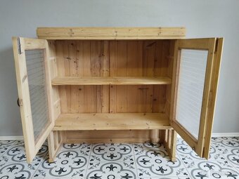 Stará, prosklená skříňka, vršek, vitrína - 6