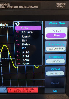 Osciloskop Hantek DSO2D15 150MHz s generátorem 25MHz NOVÝ - 6