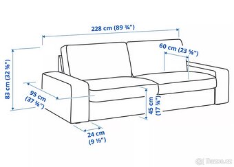 Sedací souprava IKEA KIVIK 2+3 kůže - 6