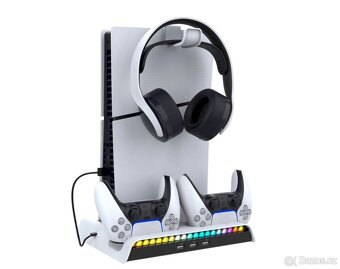 MULTIFUNKČNÍ NABÍJECÍ RGB STOJAN S CHLAZENÍM PRO PS5 SLIM - 6