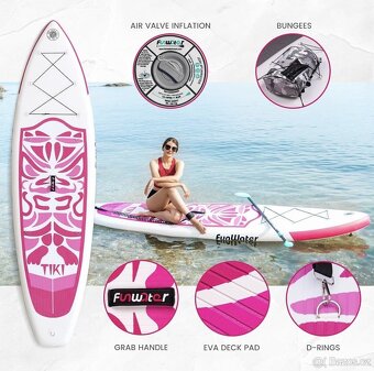 Paddleboard TIKI Pink 🩷, surfboard 320x84x15, 150 kg - 6