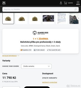 balistická přilba GUARD DOG neprůstřelná III.A - 6