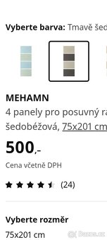Ikea pax panely mehamn 75x201cm, cena za vše - 6