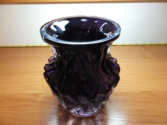 Kurt Wokan, masivní váza ametyst, INGRID 1960-70, Rakousko. - 6