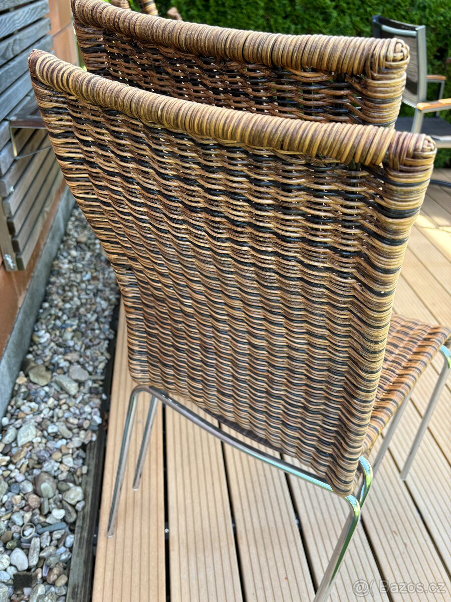 RATANOVÉ JÍDELNÍ ŽIDLE set 4+2 - 7