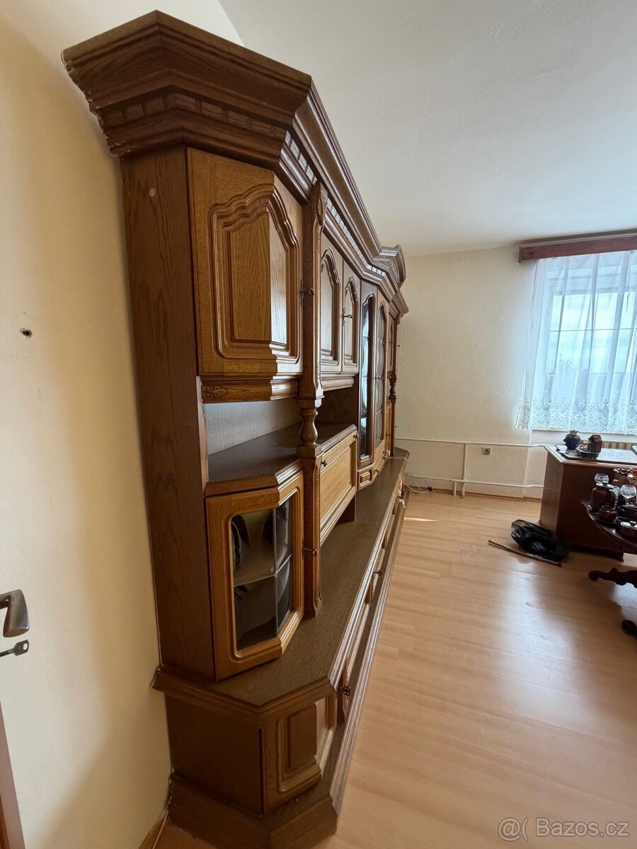 Rustikální dubová obývací stěna - 7