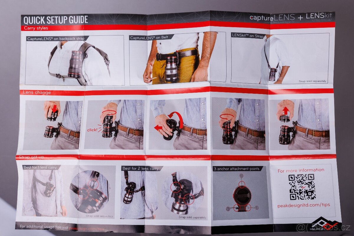 Peak Design Lens Kit pro bajonet Canon EF + držák Capture - 7