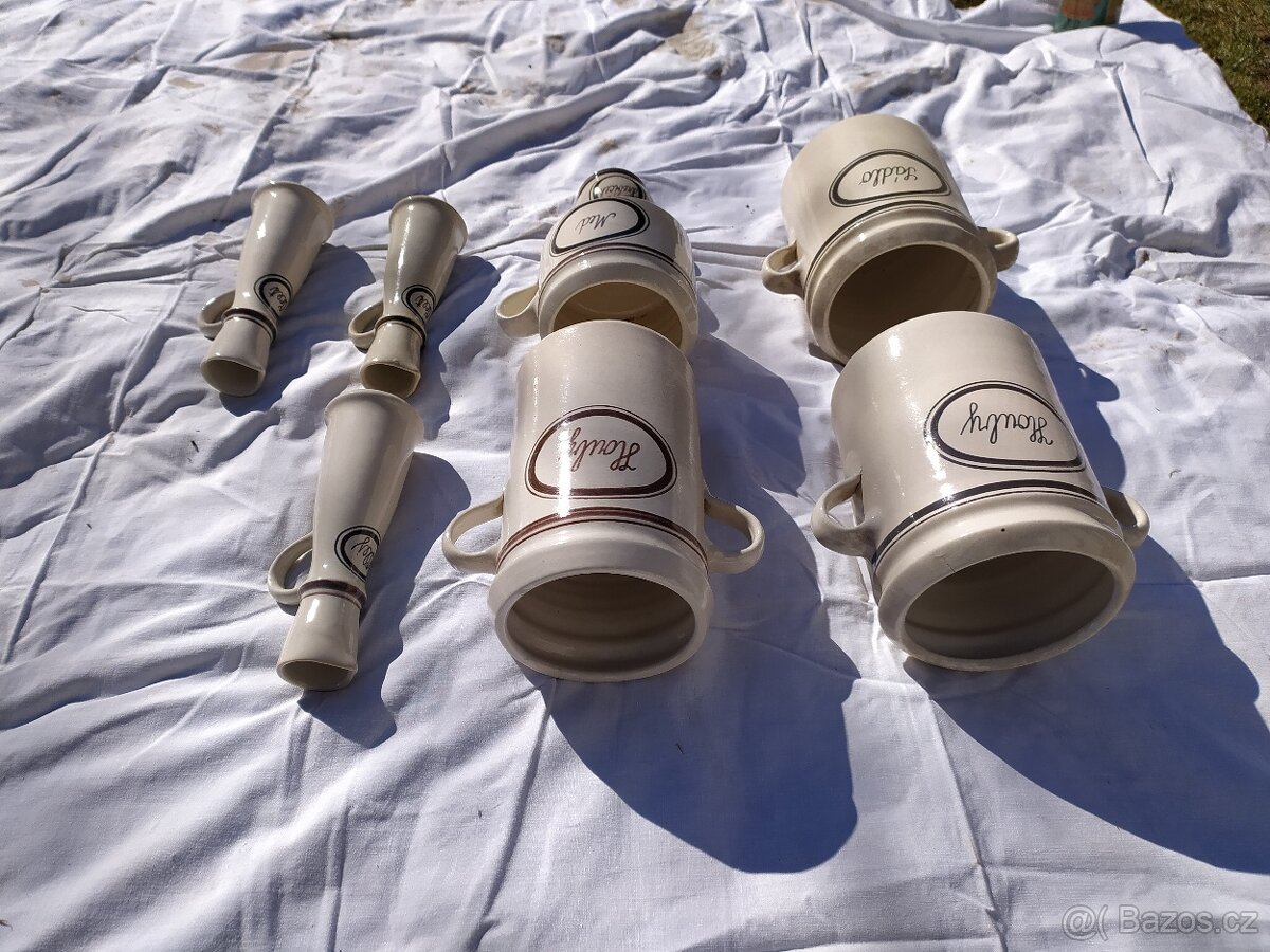 chalupářská keramika - houby,ocet,olej,med,sádlo,hřebíček - 7