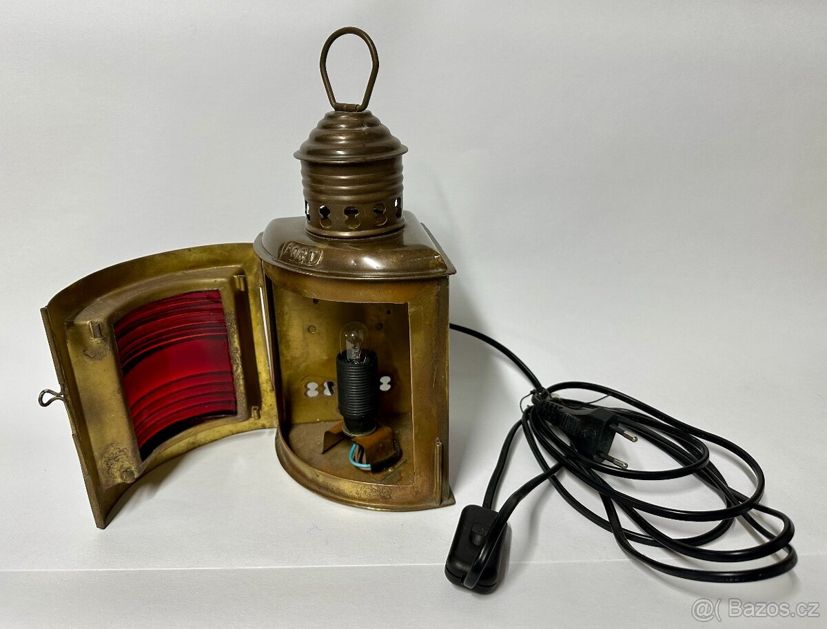 Starožitná lampa PORT krásný TOP kousek - 7