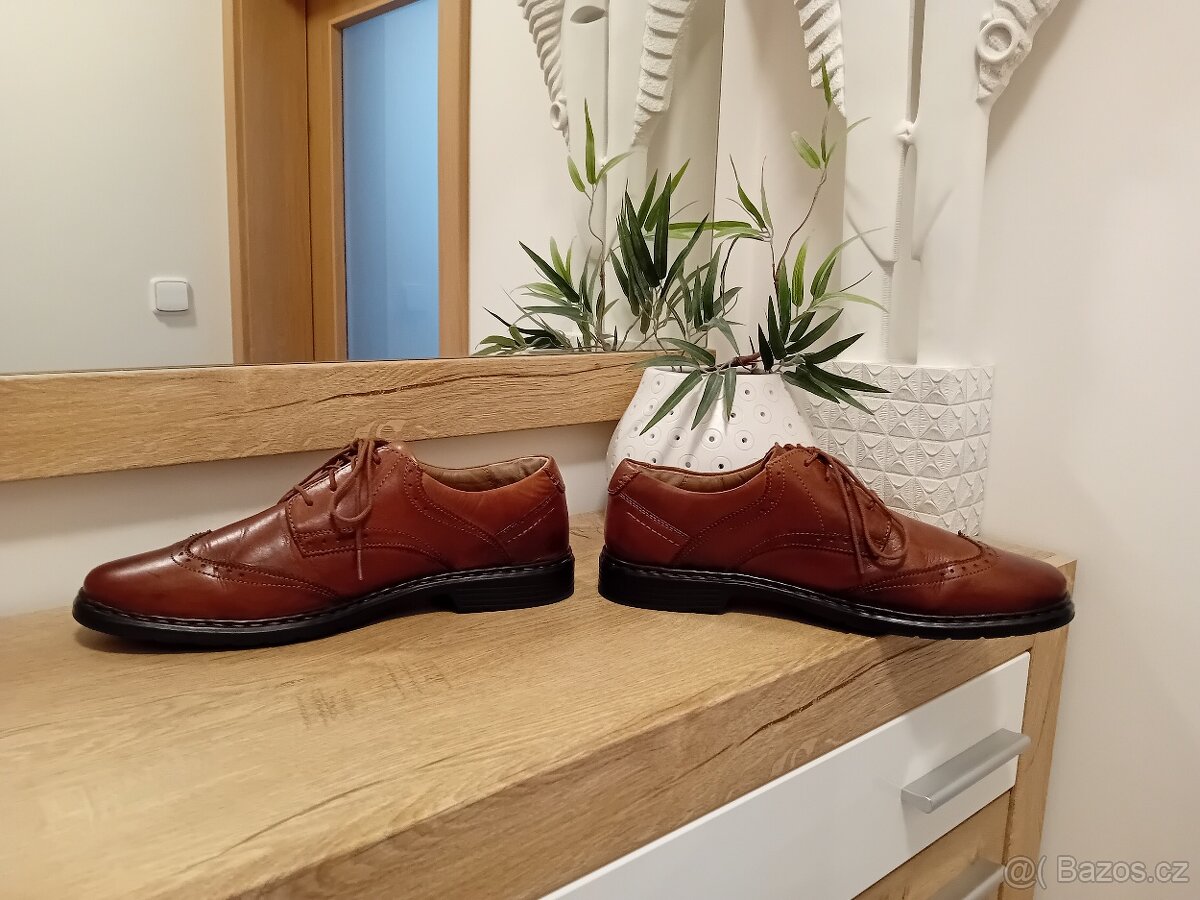 Josef Seibel pánské polobotky vel. 45/46 kožené - 7