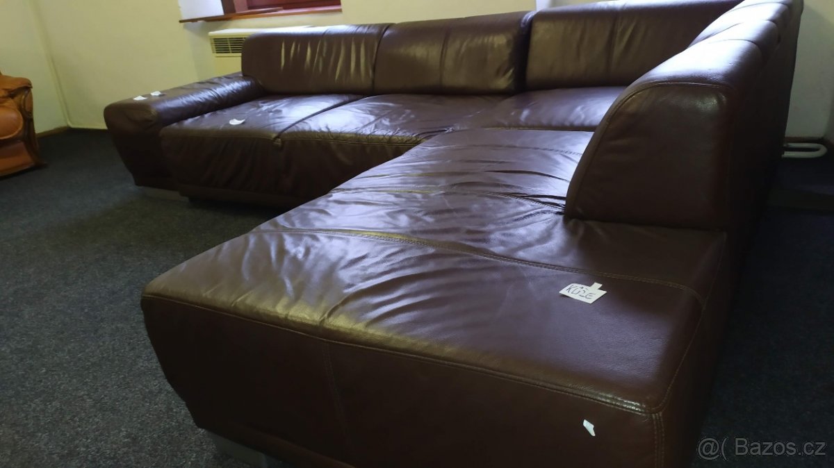 KOŽENÁ SEDAČKA 1,5 lůžka moderní - 7