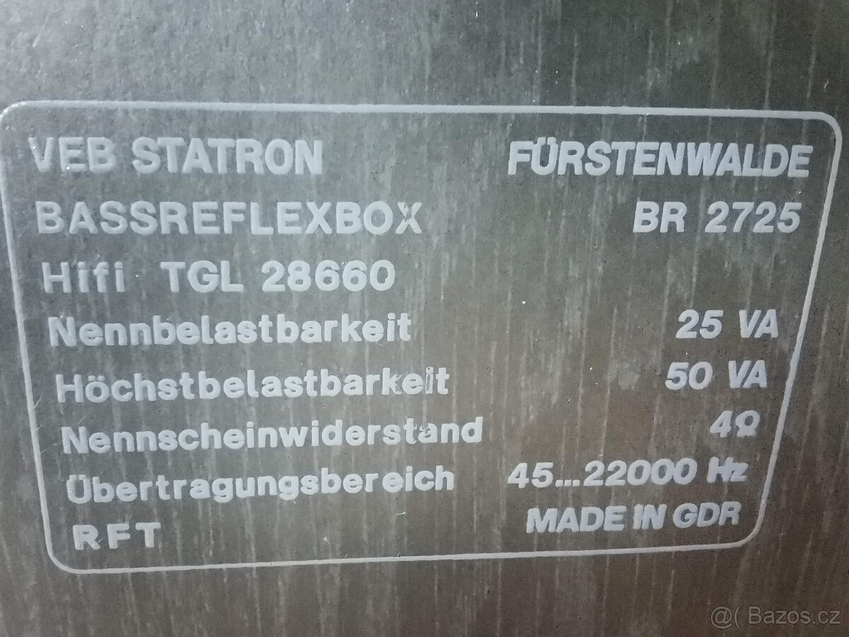 reproduktory RFT BR 2725 - 7