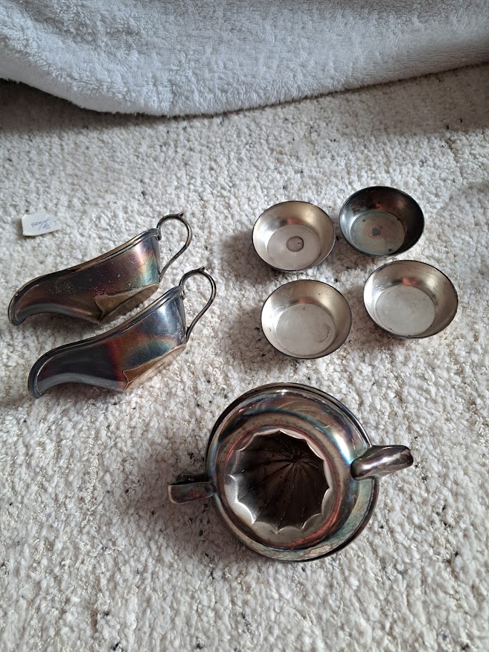 starožitná souprava z alpaky - 7