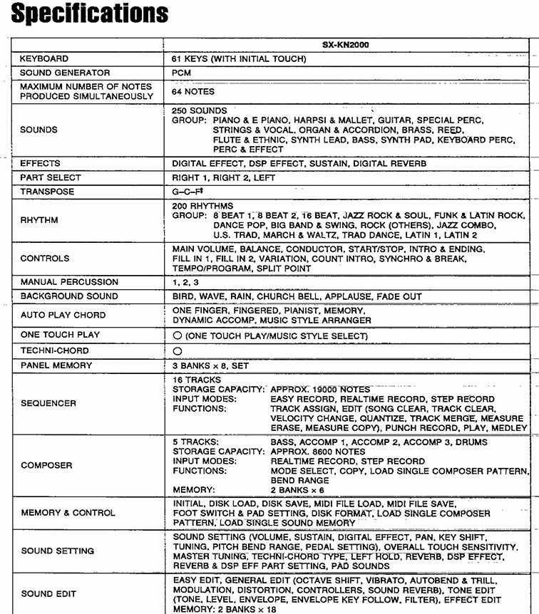 Klávesy TECHNICS KN2000 (workstation) - 7